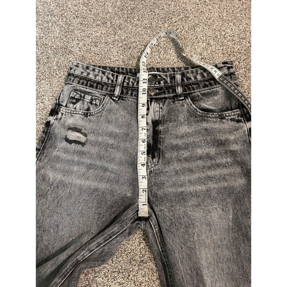 Vervet Mom Jeans Size 28 X 26" Inseam Distressed Denim Raw Hems‎ Gray - Picture 4 of 7